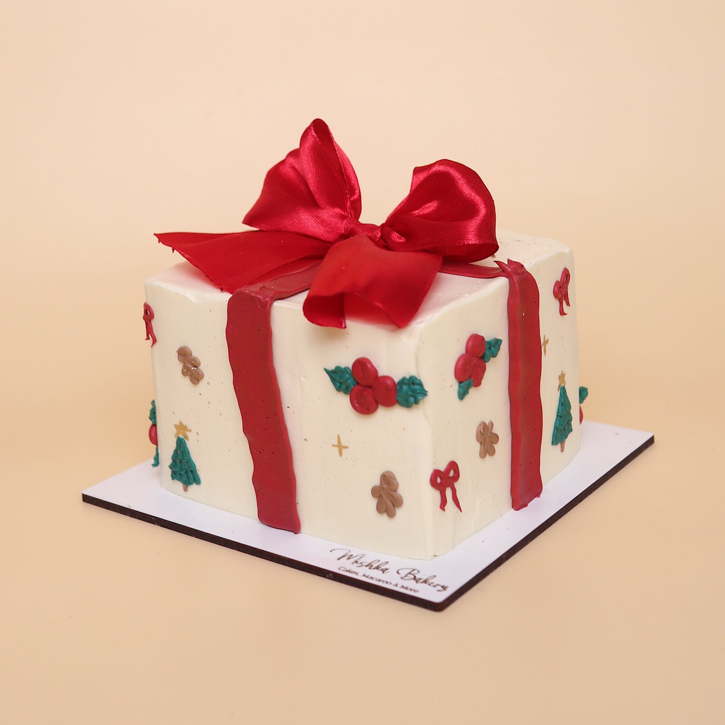 Коледна бенто торта "Подарък"