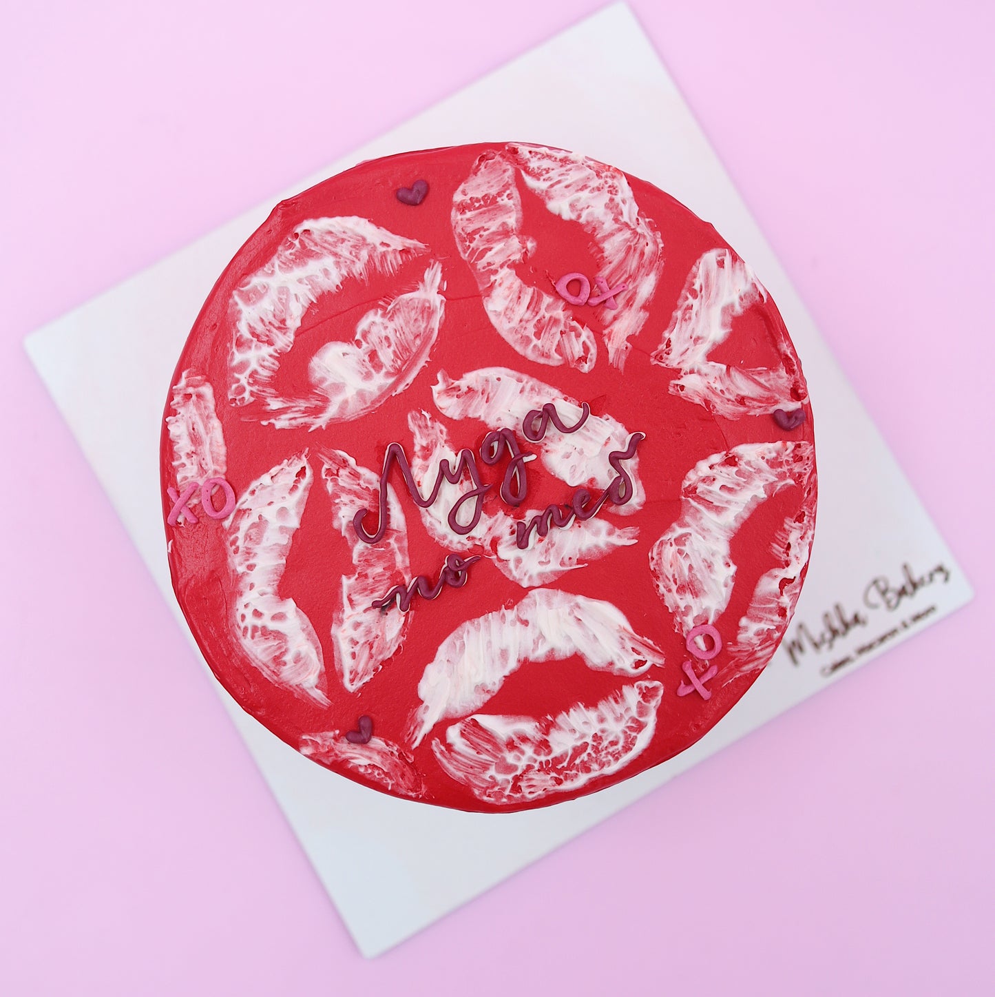 Бенто торта "Луда по теб"